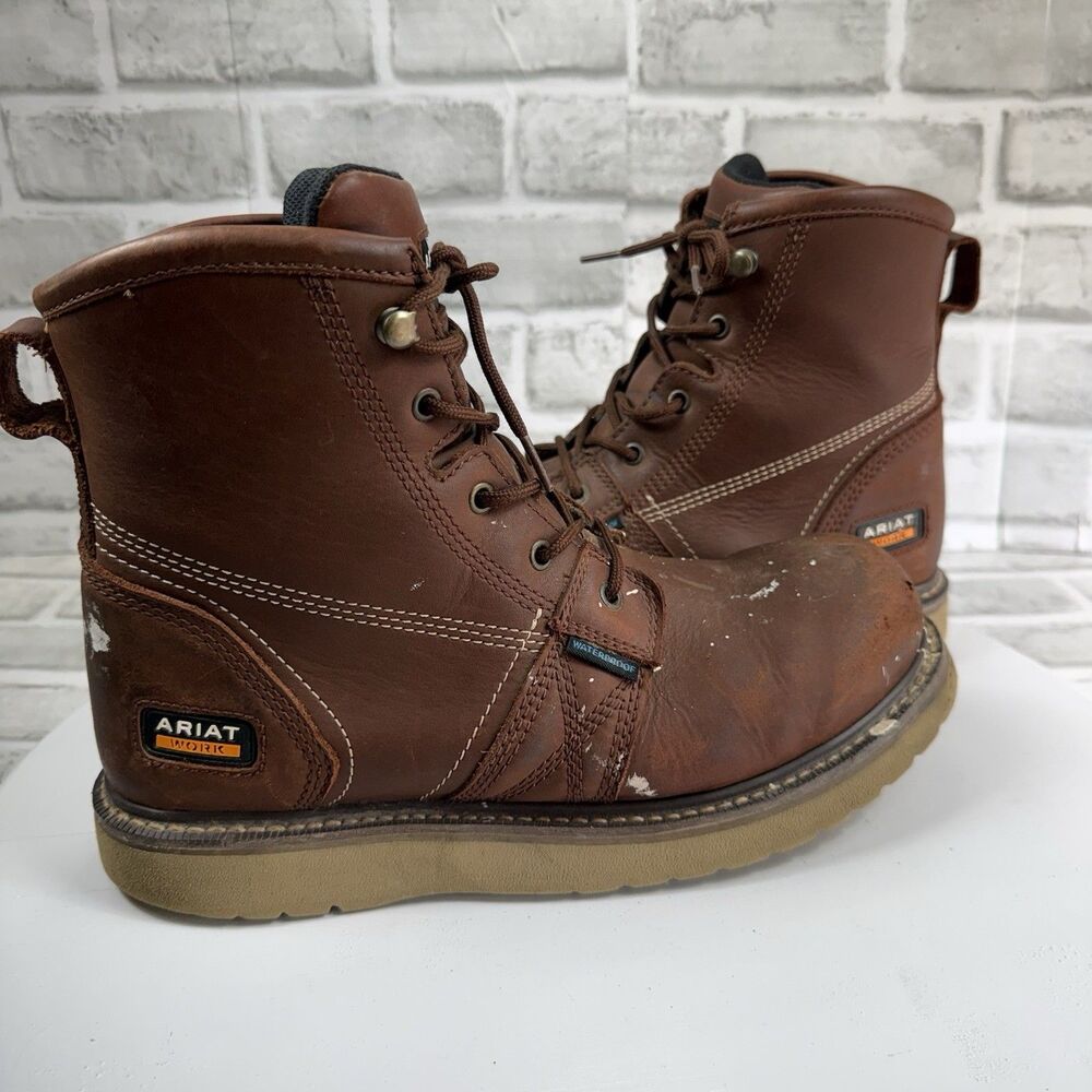 ARIAT Rebar Wedge Moc Men's Size 9.5 6" Waterproof Composite Toe Work Boot